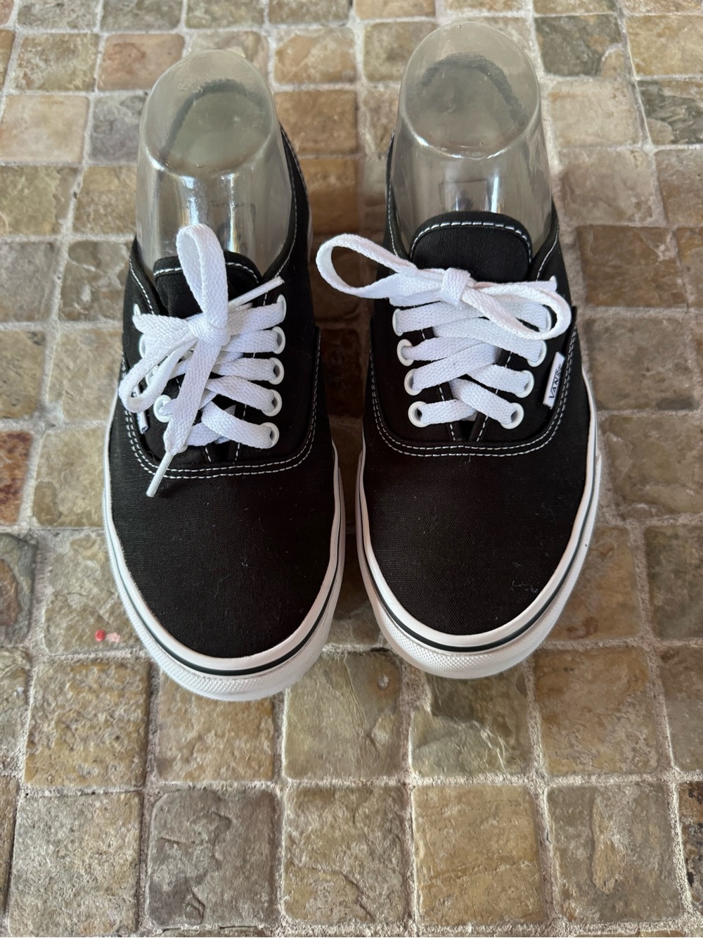 Vans Authentic Black Canvas Sneakers - Picture 6 of 10